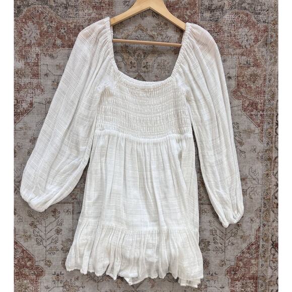 L Space Puff Sleeved Cover-Up Mini Dress Womens Size M - Picture 8 of 9